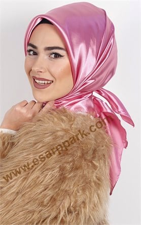 Düz Renk Saten Eşarp 1041-31