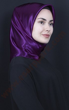 Düz Renk Saten Eşarp 1041-32