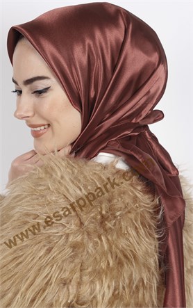 Düz Renk Saten Eşarp 1041-36
