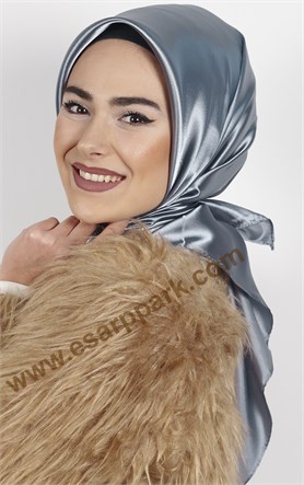 Düz Renk Saten Eşarp 1041-37