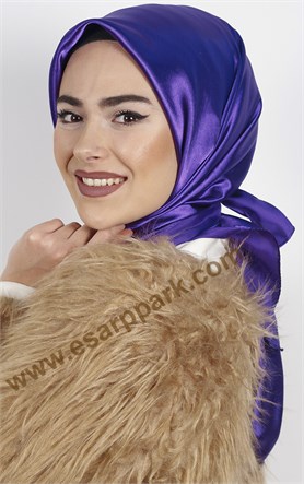 Düz Renk Saten Eşarp 1041-38