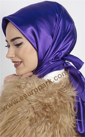 Düz Renk Saten Eşarp 1041-38