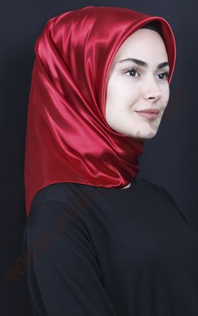 Düz Renk Saten Eşarp 1041-39
