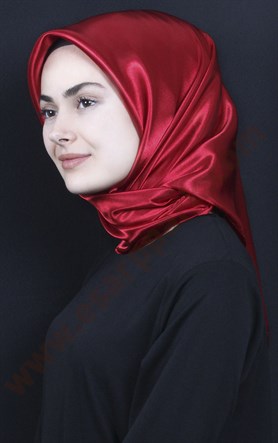 Düz Renk Saten Eşarp 1041-39