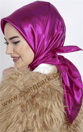 Düz Renk Saten Eşarp 1041-4