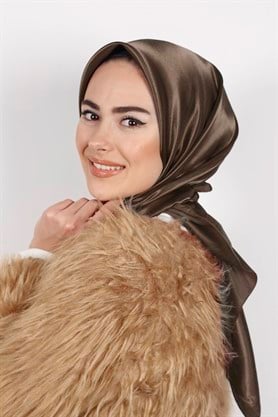 Düz Renk Saten Eşarp 1041-44