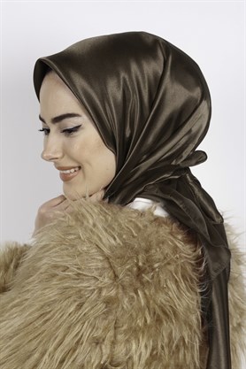 Düz Renk Saten Eşarp 1041-44