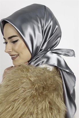 Düz Renk Saten Eşarp 1041-45