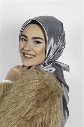 Düz Renk Saten Eşarp 1041-45