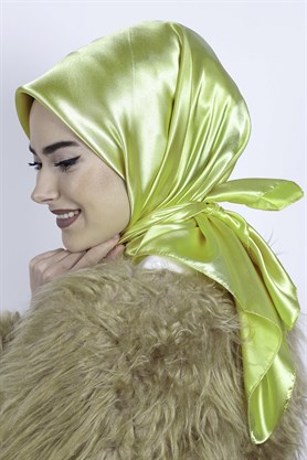Düz Renk Saten Eşarp 1041-46