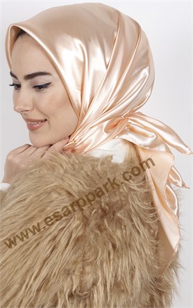 Düz Renk Saten Eşarp 1041-5