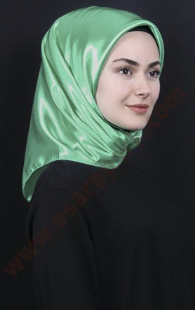 Düz Renk Saten Eşarp 1041-6
