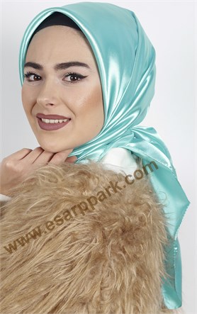 Düz Renk Saten Eşarp 1041-8