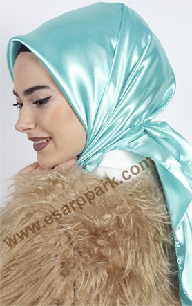 Düz Renk Saten Eşarp 1041-8
