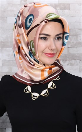 5737-06 ARMİNE İPEK KAHVE SOMON