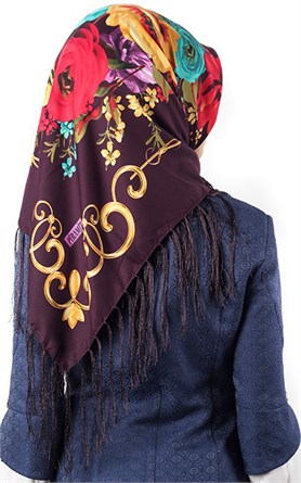 111-0011-19 PİRAMİT PÜSKÜLLÜ EŞARP