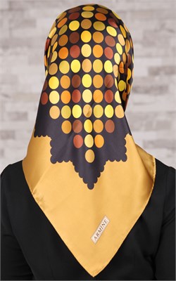 6452-01 ARMİNE İPEK EŞARP 2015 YAZ GOLD