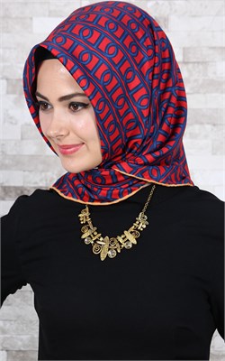 102-0027-06 U.S POLO ASSN EŞARP KIRMIZI LACİVERT