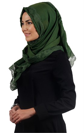 Dantelli Paşmina Şal 1243-23