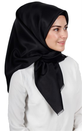 Delux Tafta Eşarp 1000-11 Siyah