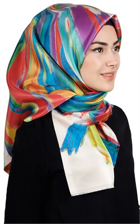 Piramit Tafta Dijital Eşarp 1913-4