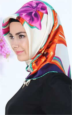 6091230-351 PİERRE CARDİN İPEK EKRU LACİVERT