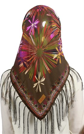 111-0020-05 PİRAMİT PÜSKÜLLÜ EŞARP