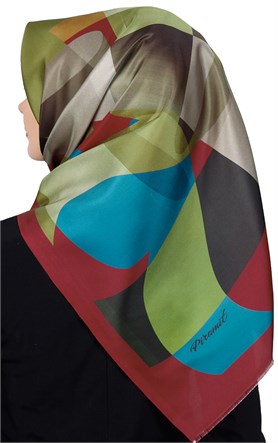 Piramit Tafta Dijital Eşarp 1917-1