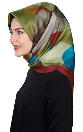 Piramit Tafta Dijital Eşarp 1917-1