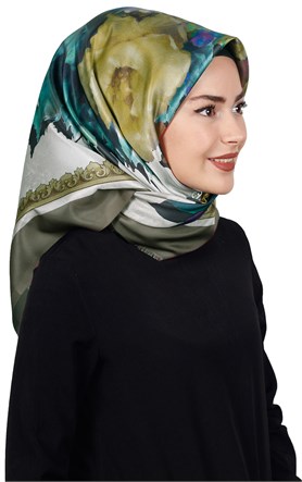 Piramit Tafta Dijital Eşarp 1916-6