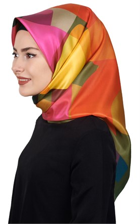 Piramit Tafta Dijital Eşarp 1917-6