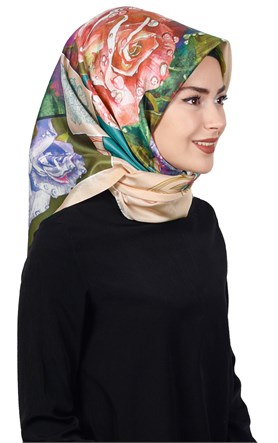 Piramit Tafta Dijital Eşarp 1918-1