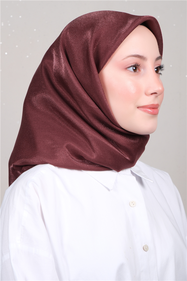 Elizya Simli Eşarp 3009-50 Koyu Taba 