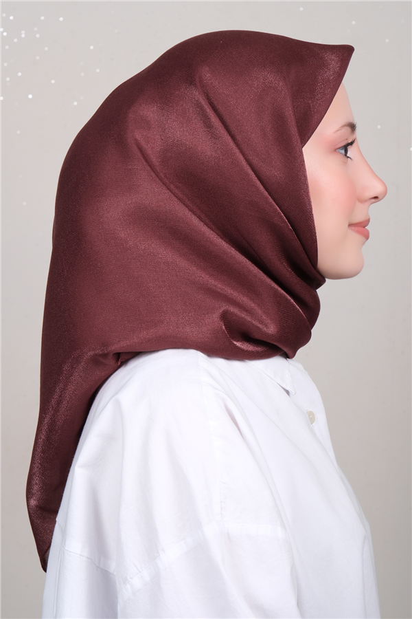 Elizya Simli Eşarp 3009-50 Koyu Taba 