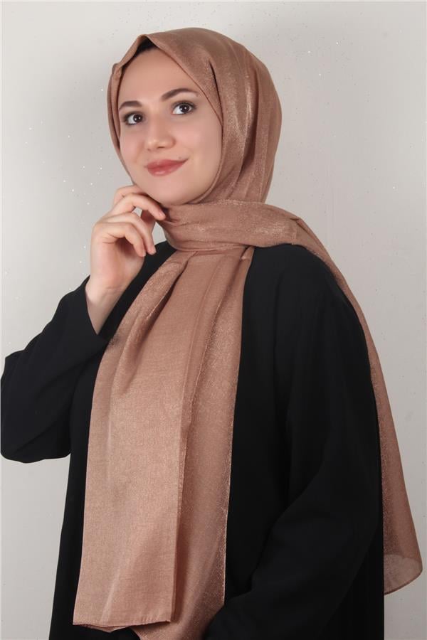 Elizya Simli Şal 4000-68 Sütlü Kahve