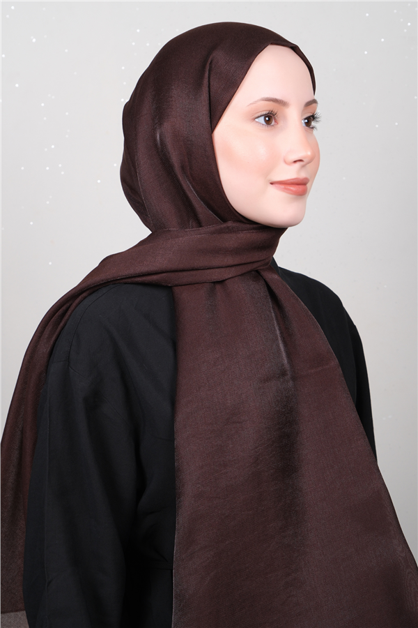 Elizya Simli Şal 4000-79 Kahve 