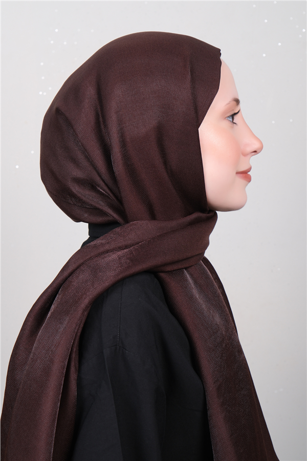 Elizya Simli Şal 4000-79 Kahve 