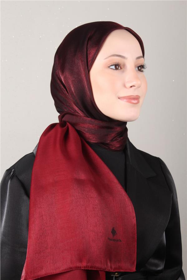 Eşarppark Degrade Abiye Şal 5803-25 Bordo-Siyah 