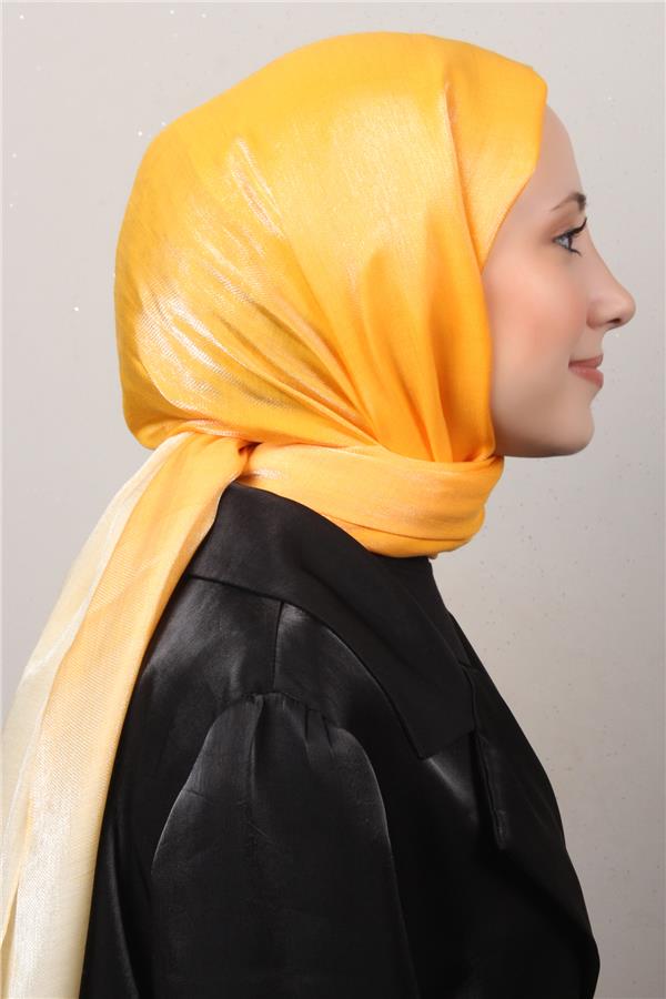 Eşarppark Degrade Abiye Şal 5803-27 Sarı 