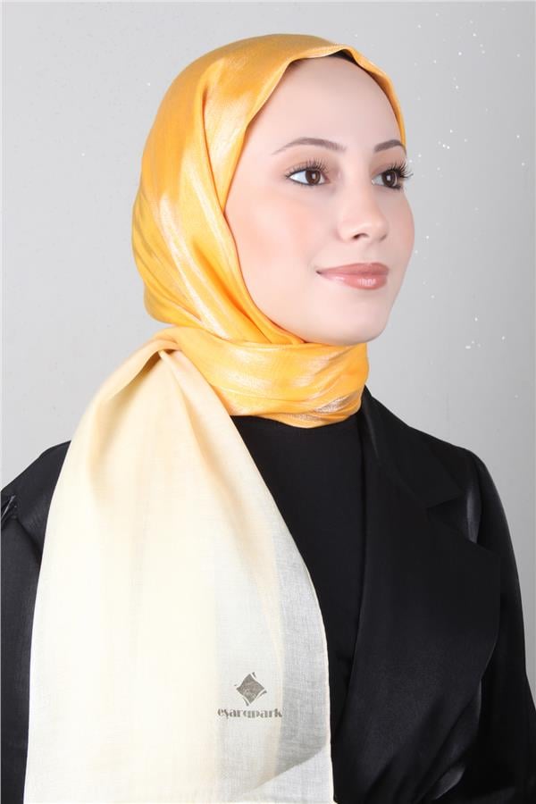Eşarppark Degrade Abiye Şal 5803-27 Sarı 