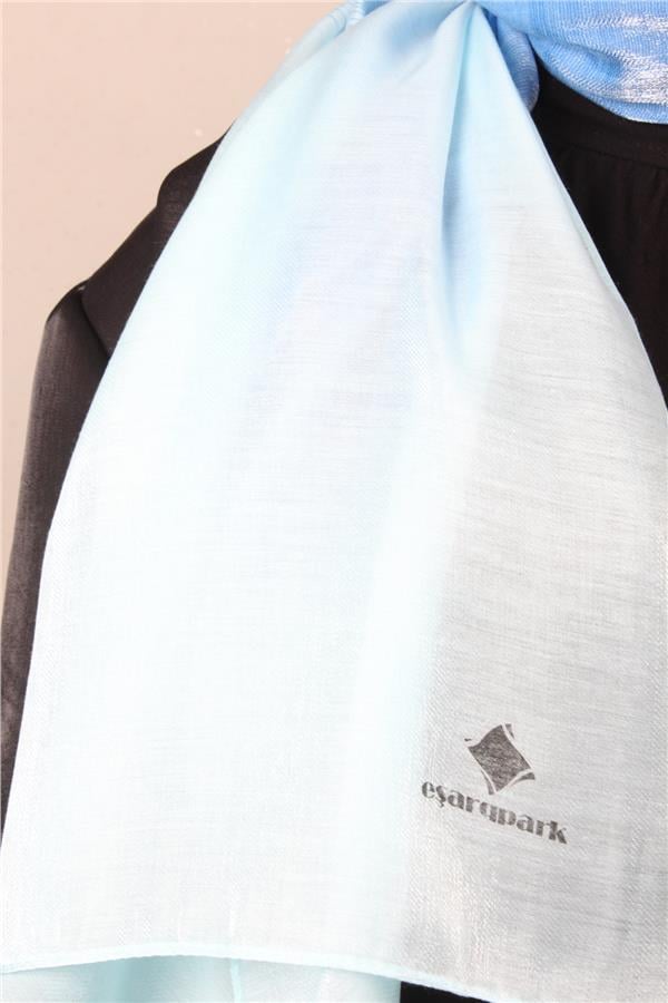 Eşarppark Degrade Abiye Şal 5803-8 Mavi 