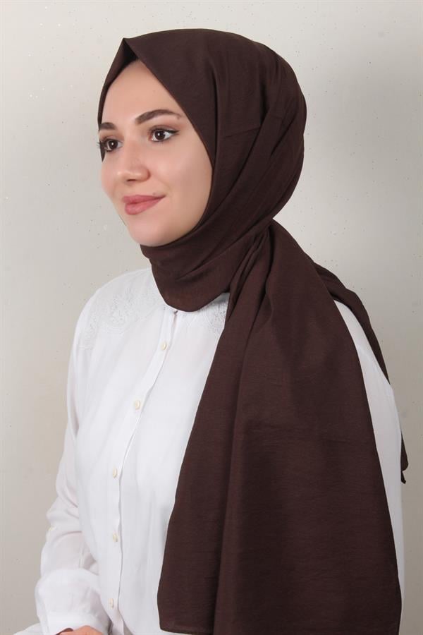Eşarppark Yaz Serinliği Şal 2752-20 Kahverengi