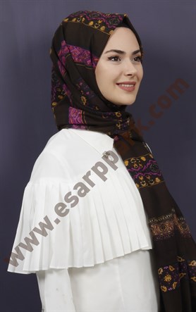 Etnik Desen Fileli Şal 1225-13