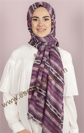 Etnik Desen Fileli Şal 1225-15