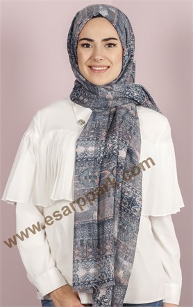 Etnik Desen Fileli Şal 1225-18