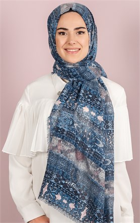 Etnik Desen Fileli Şal 1225-19