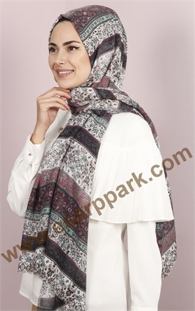 Etnik Desen Fileli Şal 1225-23