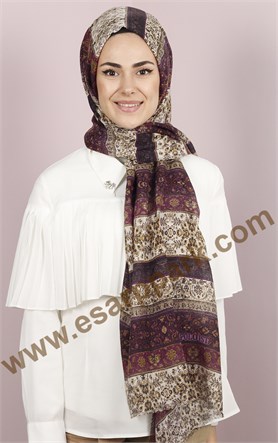 Etnik Desen Fileli Şal 1225-27