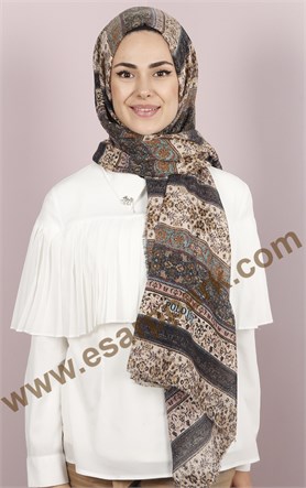 Etnik Desen Fileli Şal 1225-28