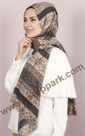 Etnik Desen Fileli Şal 1225-28